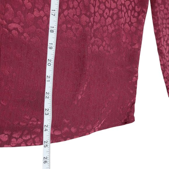 Michael Michael Kors Top Womens size L Merlot Blouse with Gold Chains NWT $110 - Picture 8 of 8